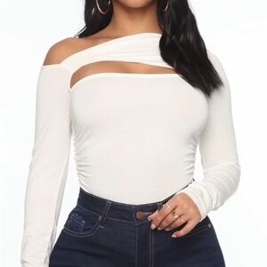 FN Sassy Slash Long Sleeve Top - Size L